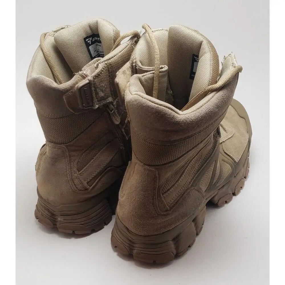 Mens Bates Velocitor Waterproof Zip‎ E04040 Brown Leather Tactical Boots Size 14